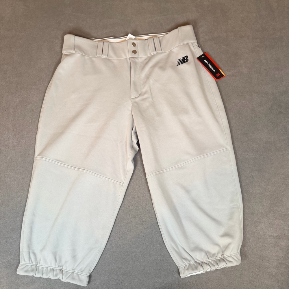 New Balance Charge  NB Dry Men’s Gray Baseball Knicker Pants- Large- NWT